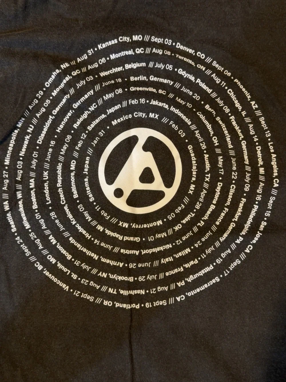 Linkin Park' Black Graphic Tour T‑Shirt